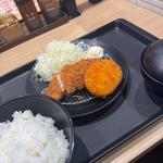 得朝ささみかつ＆コロッケ定食(松のや 上大岡西店)