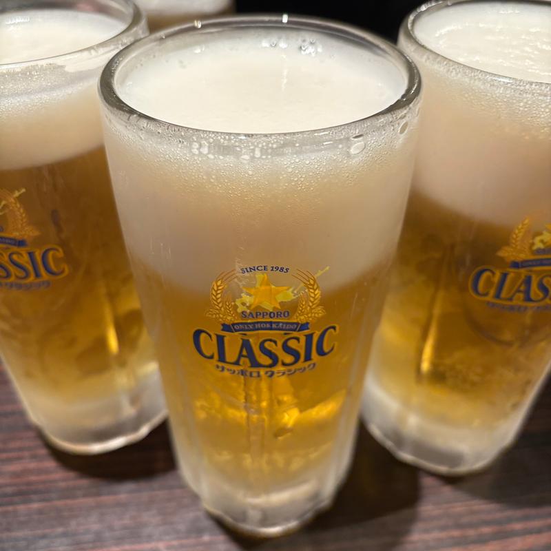 サッポロクラシック(炭火居酒屋 炎 すすきの プレイタウン店)