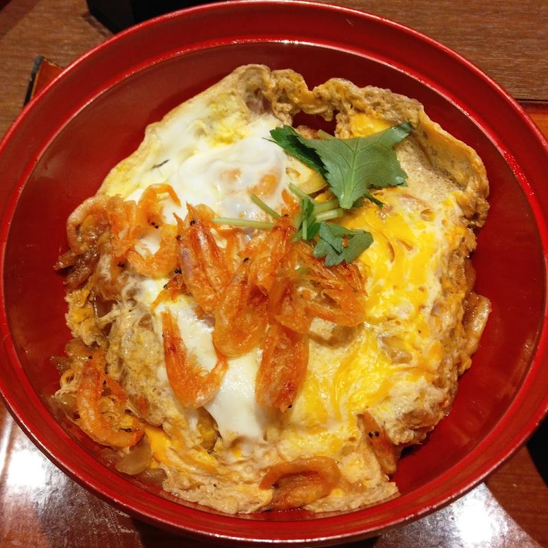 駿河湾産桜海老の玉子とじ丼セット( 家族庵ファミリー 駿河湾沼津サービスエリア店)