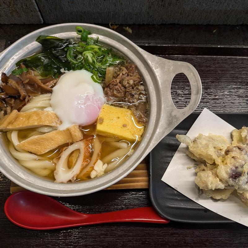 鍋焼きうどん 玉子入り(讃岐ブルース 飯田橋)