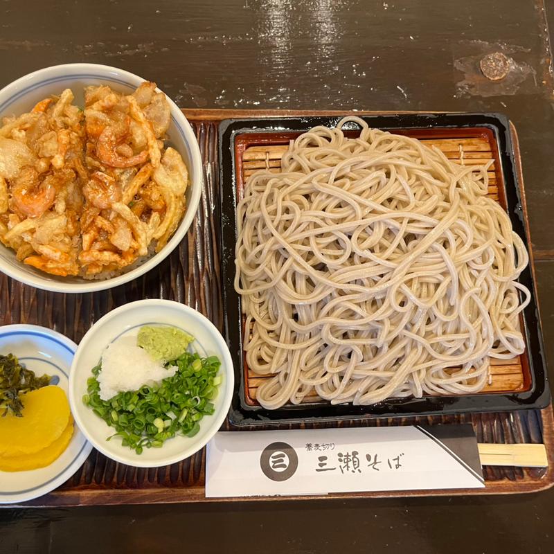 かき揚げ丼セット(三瀬そば)