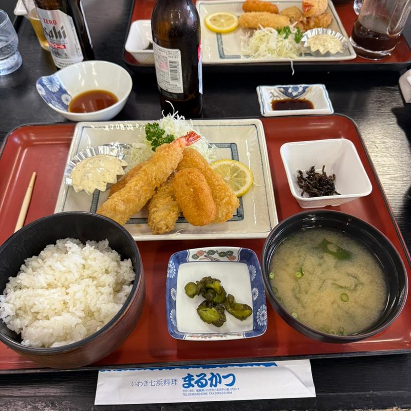 ミックスフライ定食(いわき七浜料理 まるかつ )