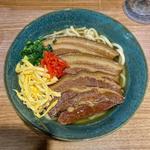 沖縄そば風ラフテーラフテーラフテー(3枚) 麺大盛(鶏Soba Toraや)