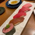 まぐろ五貫にぎり(回転さかなや鮨　魚忠 今池店 （うおちゅう）)