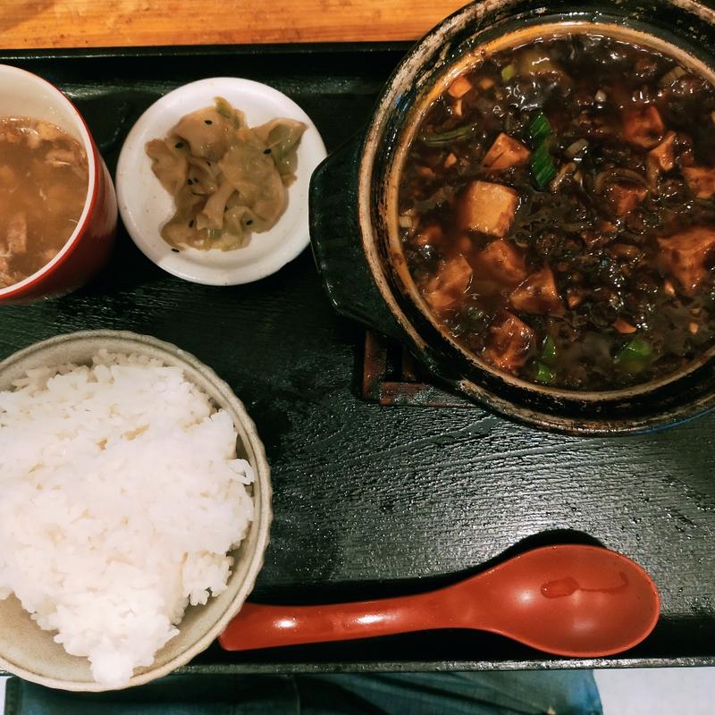 四川麻婆豆腐定食(花梨麻婆酒家 堺東店)