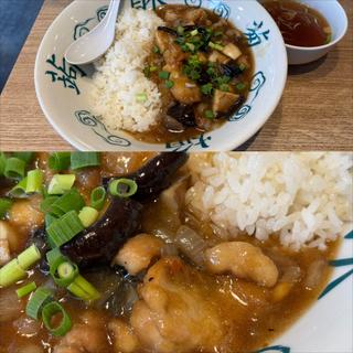 鶏と茸の中華丼