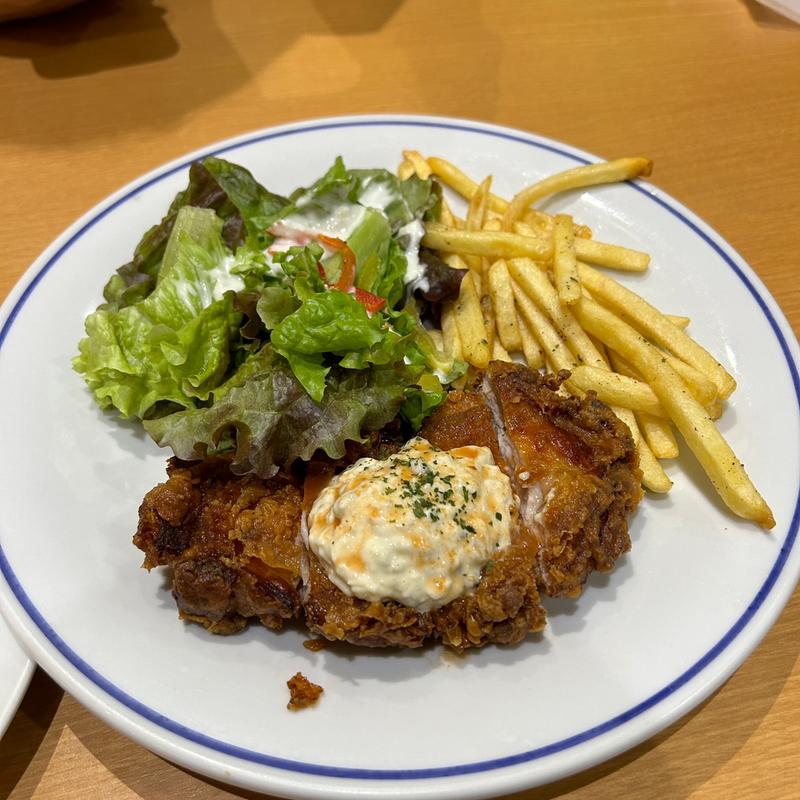 ディープフライドチキンプレート(湘南パンケーキ Loharu津田沼店)