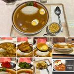 玉子カレーにコーンサラダ