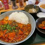 麻婆豆腐ライス3辛➕辛スプーンx3(麻婆豆腐 めしとさけ だるま)