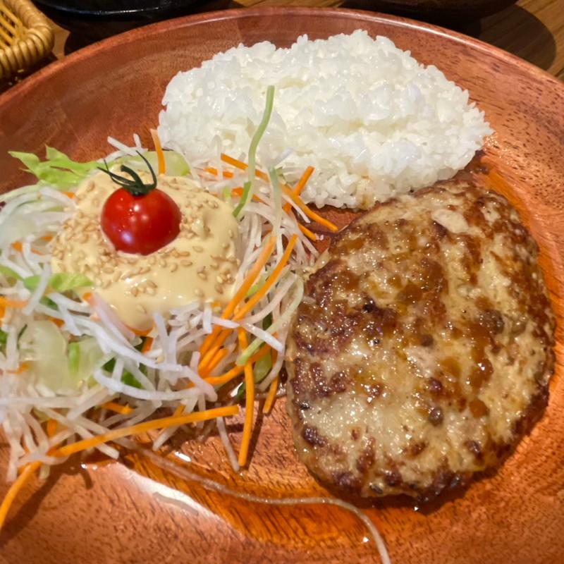 レギュラーバーグディッシュランチM(味噌汁付き)(びっくりドンキー茅ヶ崎店)