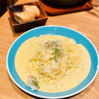 ズワイ蟹のカルボナーラ風パスタ(CHEESE KITCHEN RACLER渋谷（チーズキッチン ラクレ）  )