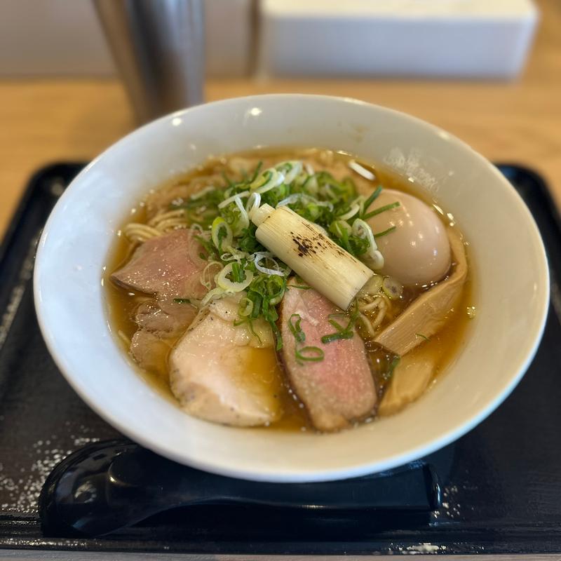 京風鶏鴨味玉ラーメン　薄口(麺屋たけ井 羽曳野店)