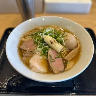 京風鶏鴨味玉ラーメン　薄口(麺屋たけ井 羽曳野店)