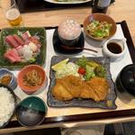 ヒレ、刺身定食