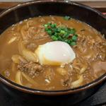 温泉玉子入り牛かれーうどん
