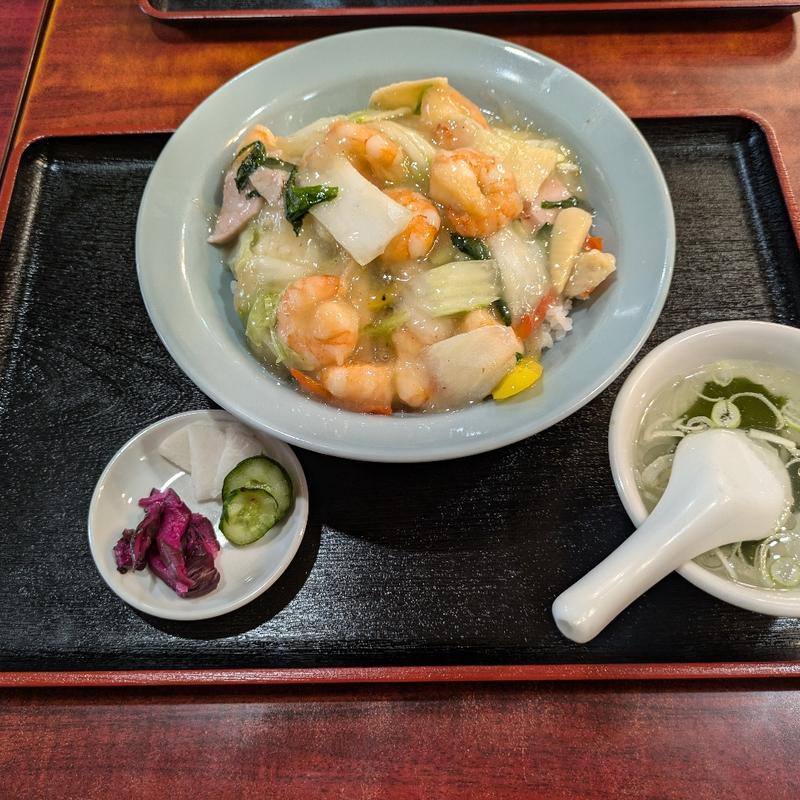 エビ野菜炒め丼大盛(中華 西太后 （セイタイゴウ）)