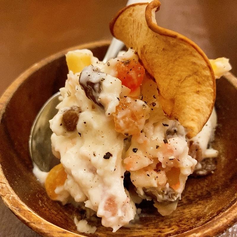 生ハムとドライフルーツの白和え(キッチンキノ)