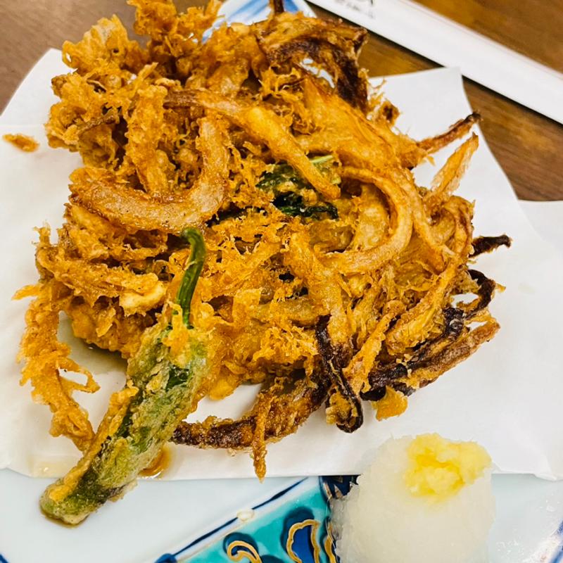 玉ねぎ天ぷら(阿づ満庵 本店)
