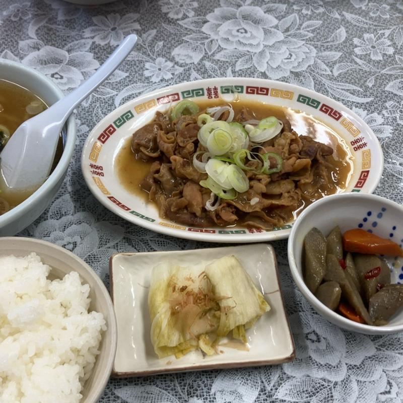 もつ煮定食とミニラーメン(中華食堂仙成 )