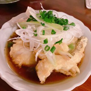 鮮魚のフリット ネギたっぷりおろし天つゆ(あさり食堂)