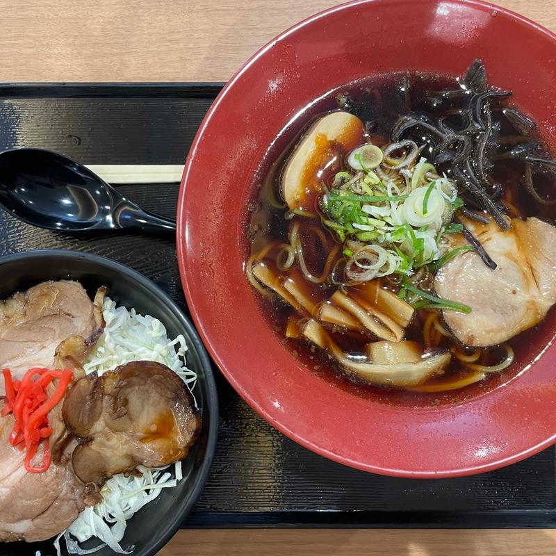 富山ブラック&ミニチャー丼(小矢部川サービスエリア　下り線　レストラン )