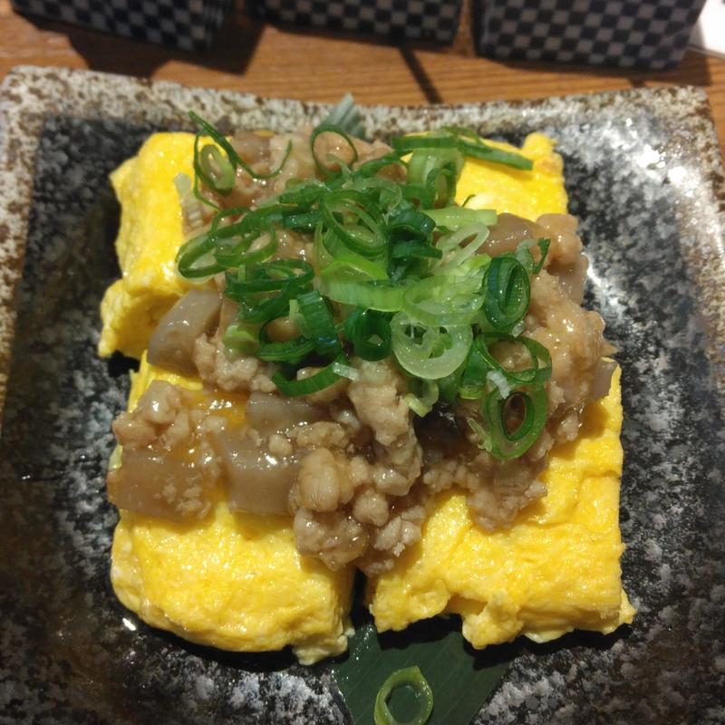 鶏そぼろ餡の出汁巻き(天ぷら酒場 ててて天)