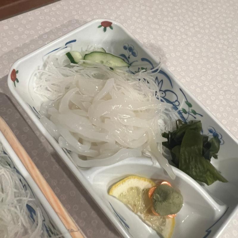 甲イカの刺身(阪九フェリー レストラン )