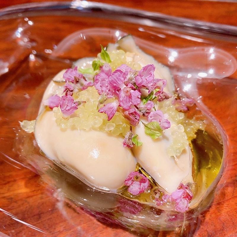 牡蠣　キャビアライム　穂紫蘇（ランチコース）(NAKADO)