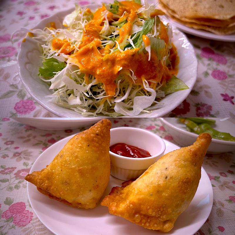 グリーンサラダ＆サモサ(サムザーナ富沢店)