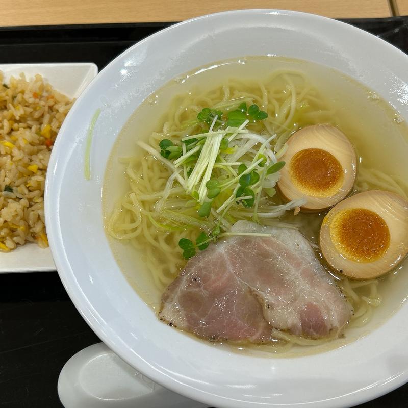 豊浜いりこ塩ラーメン&半チャンセット(豊浜サービスエリア下り線　スナックコーナー・フードコート )