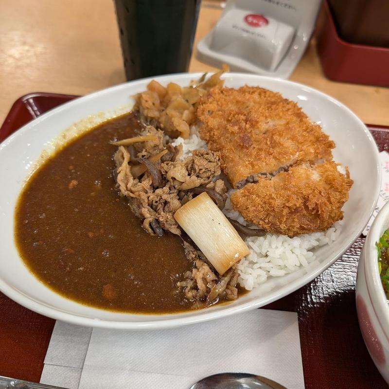 和風牛あいがけカレー カツ(なか卯 祖師ヶ谷大蔵店)