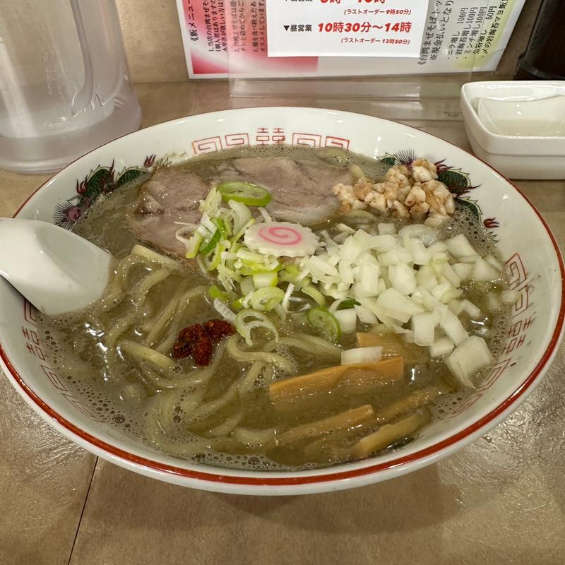 裏がね(太麺)脂身辛味ざく玉(町のらーめん屋 織しげ)