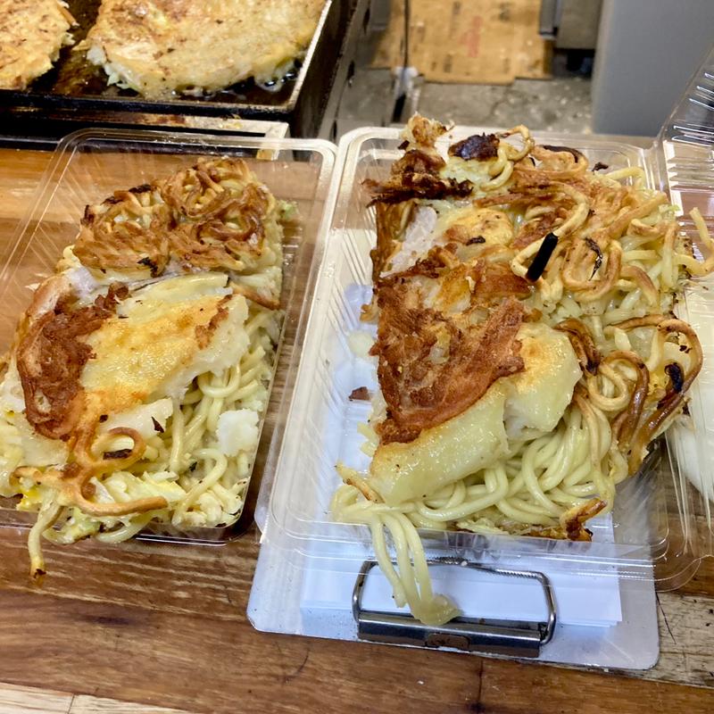 いもブタ玉モダン焼き 大(お好み焼き八光)
