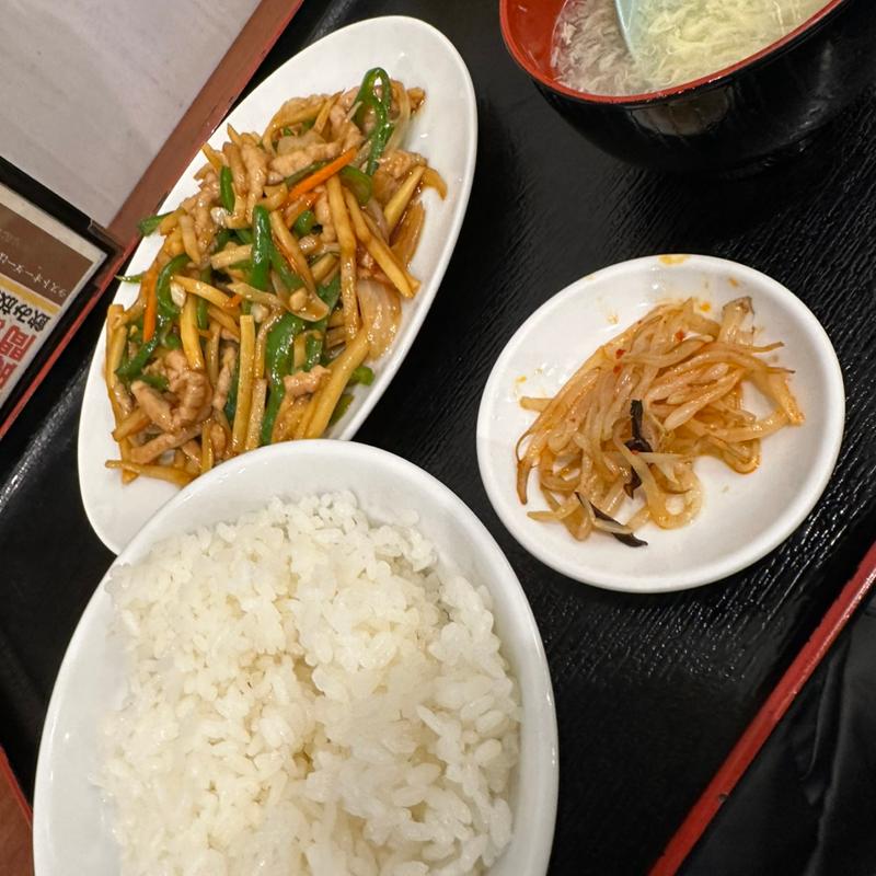 豚肉とピーマン炒め定食(一平)