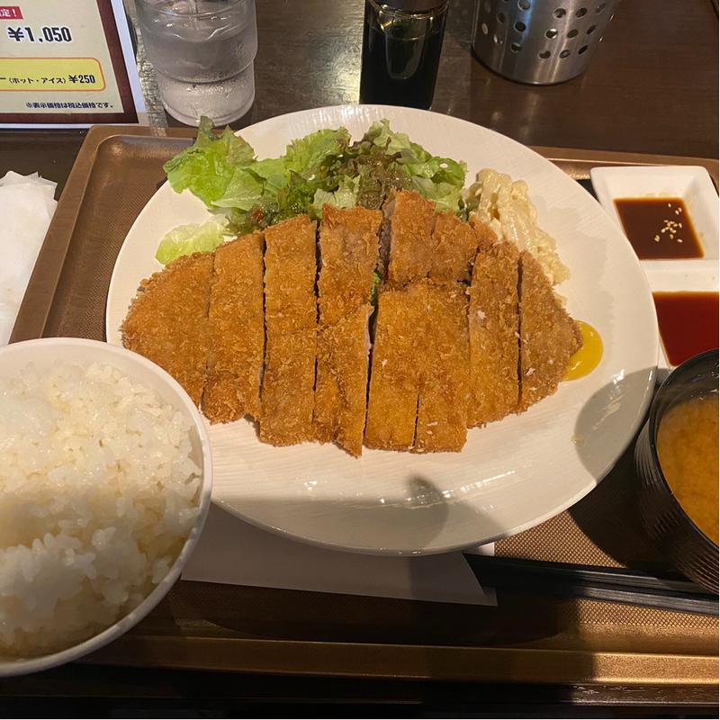 上とんかつ定食(ぶるーべりー)