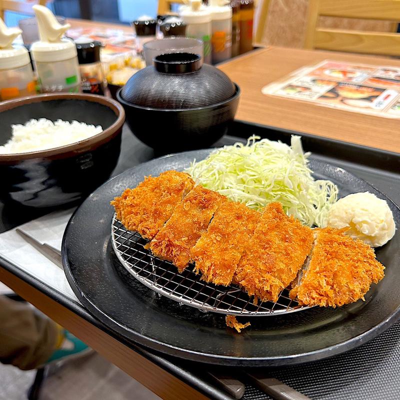得朝チキンかつ定食(松のや 仙台中央店)