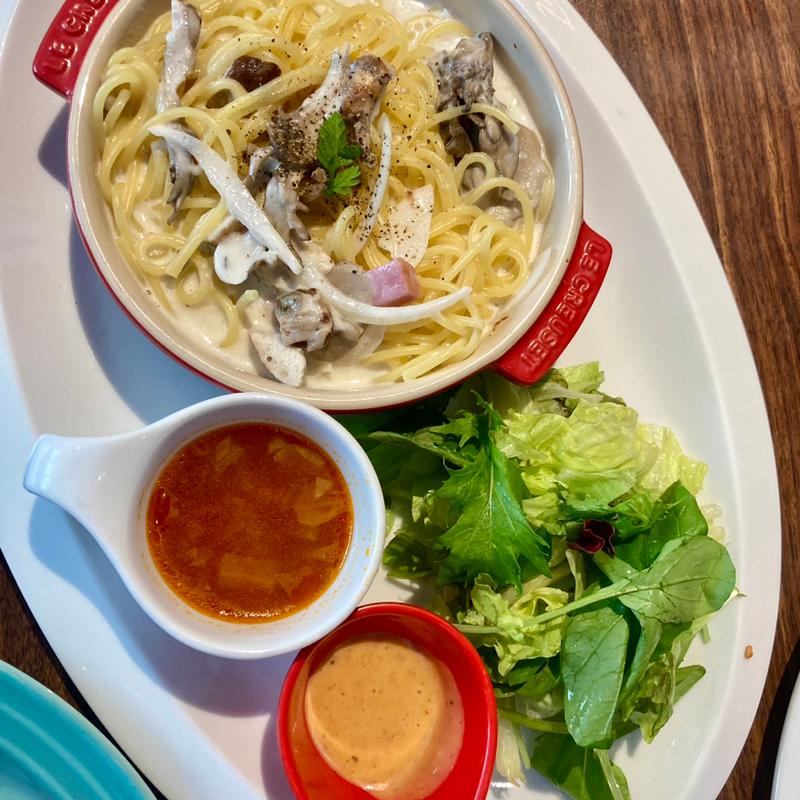 きのことベーコンのポルチーニパスタ(むさしの森珈琲 北久里浜店)