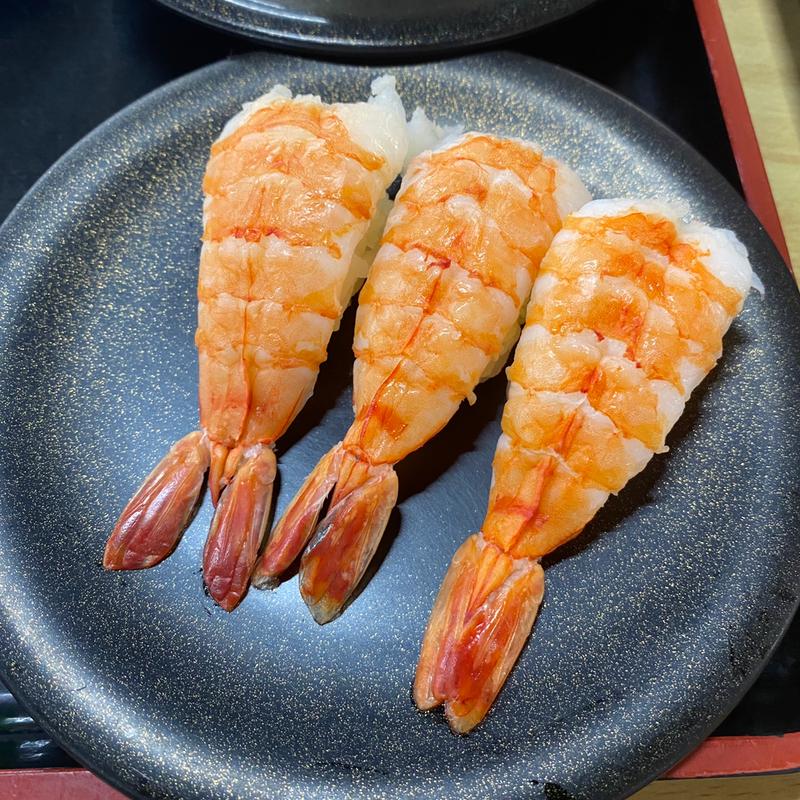 蒸エビ握り(とれとれ市場南紀白浜「とれとれ横町」)