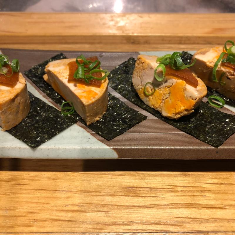 あん肝と奈良漬け(魚屋ナチュラルスタンド 潮騒 学芸大学店)