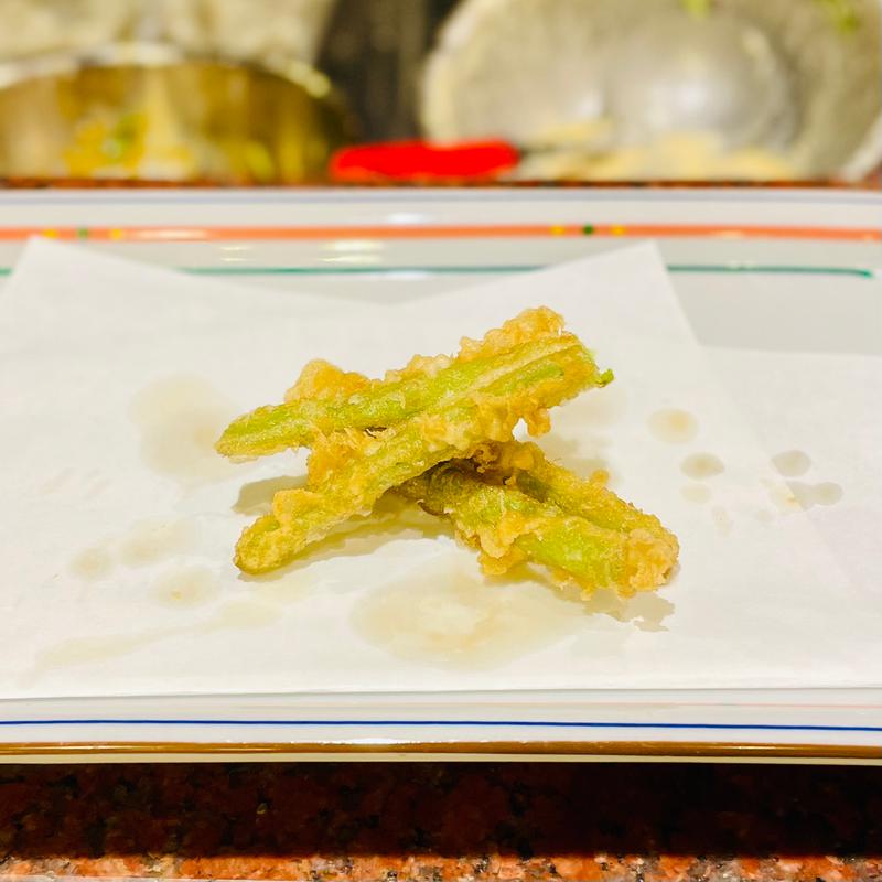 松コース　いんげん(天ぷら船橋屋 新宿本店)