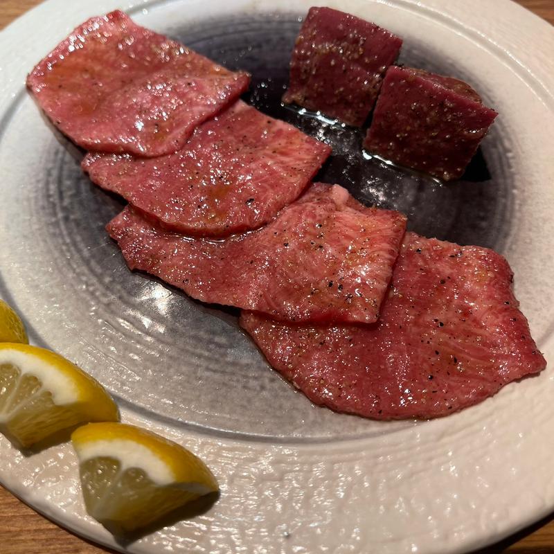 上タン・ハツ(Yakiniku 名もなき名店へ 一切入魂一枚売り焼肉)