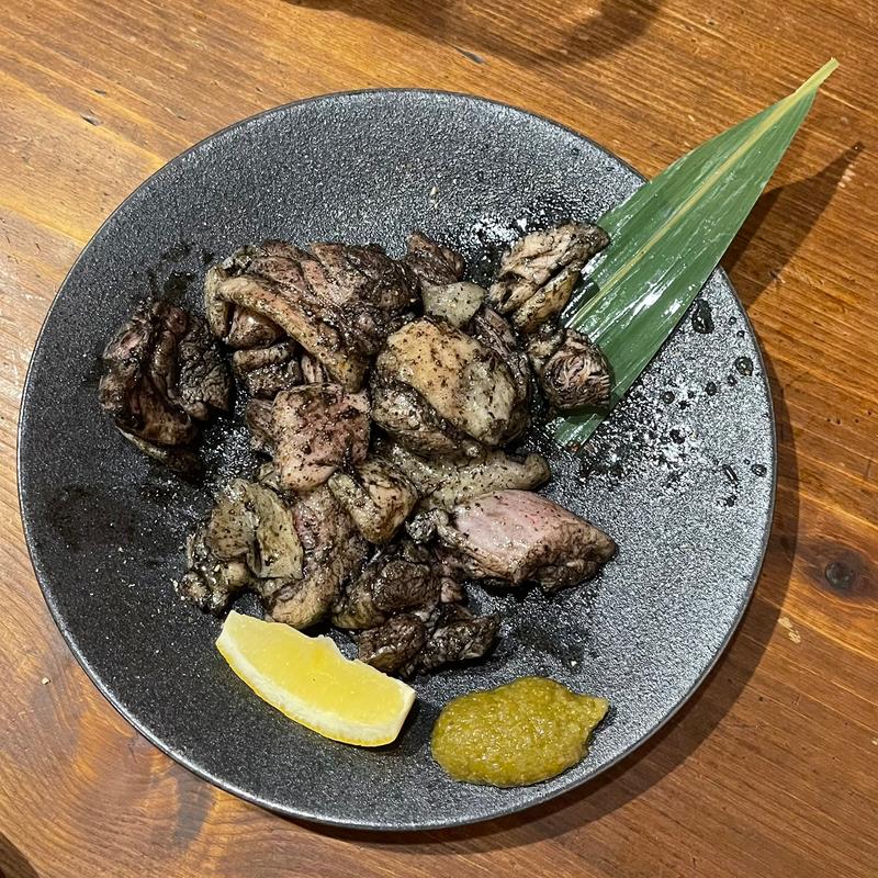 -紀州梅鶏- 鶏もも肉炙り焼き(炭焼と釜めし ながしま)