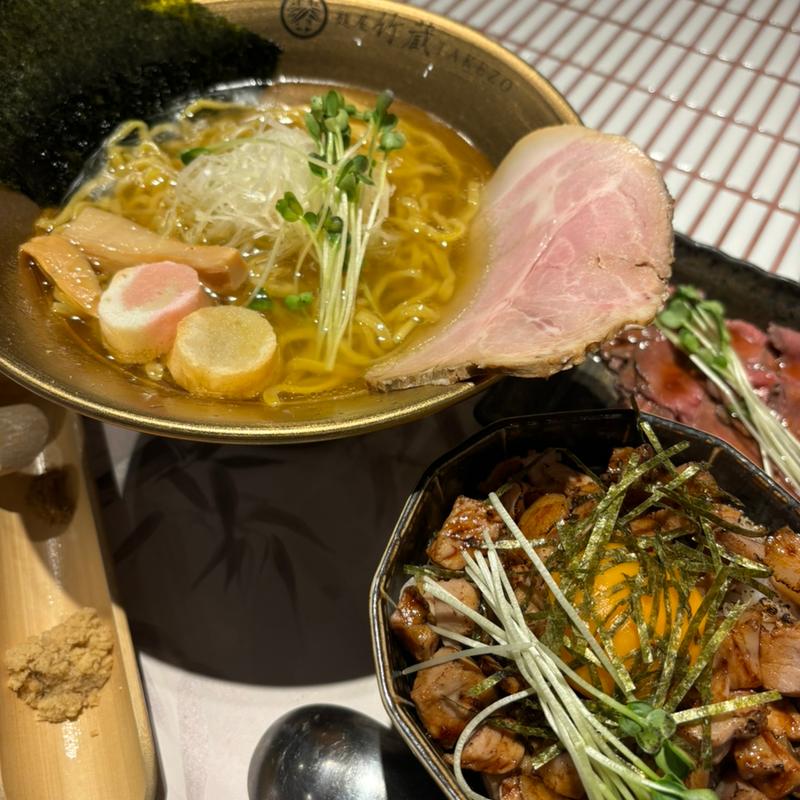 塩清湯ラーメン　チャーシュー丼セット(麺屋 竹蔵-TAKEZO- すすきの店)