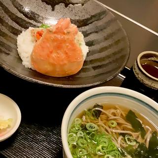 せこかに丼定食(蕎麦切り きうち)