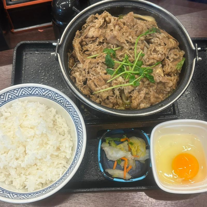 牛すき鍋膳肉2倍盛(吉野家 北新宿百人町店)