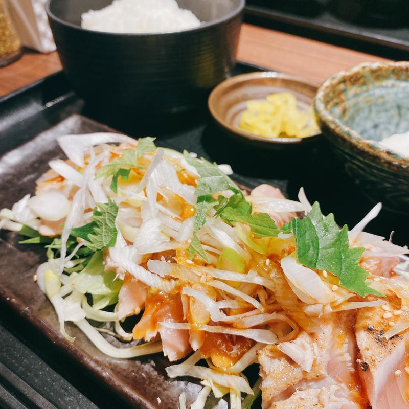 マグロ脳天スタミナ盛り定食(炙処 火ノ膳 浅草橋店)