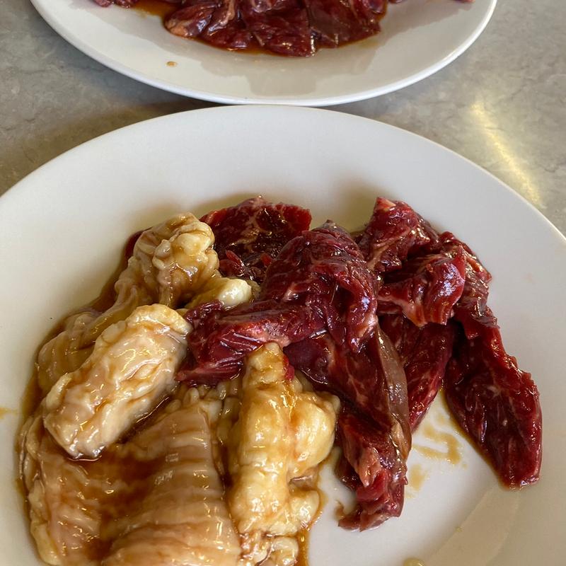 ホルモンハラミ定食200g(焼肉冷麺 大健)