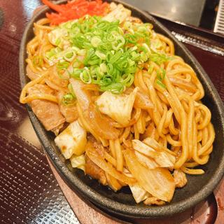 焼きそば定食(もんじゃ焼き しるく)