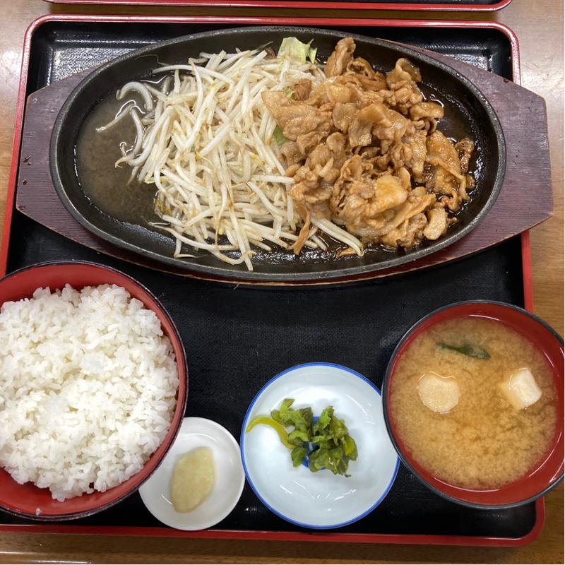 国産豚の鉄板焼き定食(みや古食堂 （みやこしょくどう）)