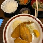 アジフライ定食(アジフライセンターおむこさん)